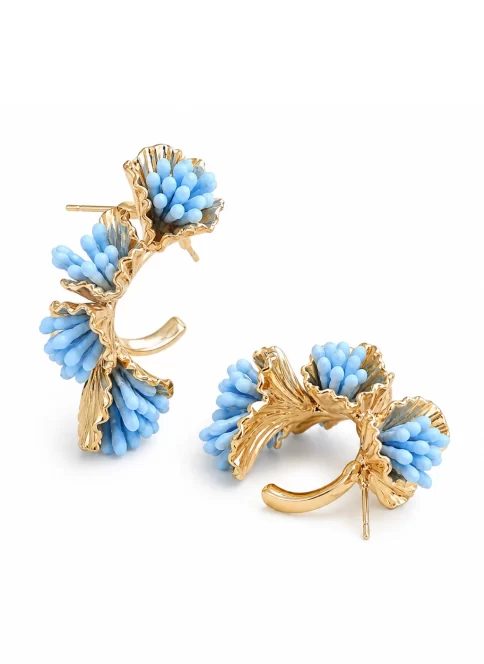Botanic Garden Earrings — like wild blue flowers gathered at sunrise in a hidden garden.