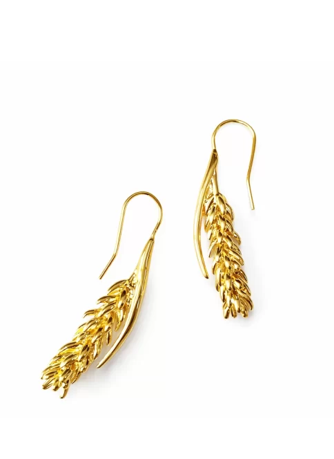 golden wheat drop earrings women