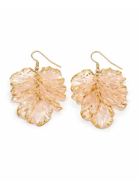 leaf drop earrings women