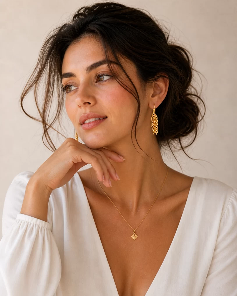 close up floral earrings for women