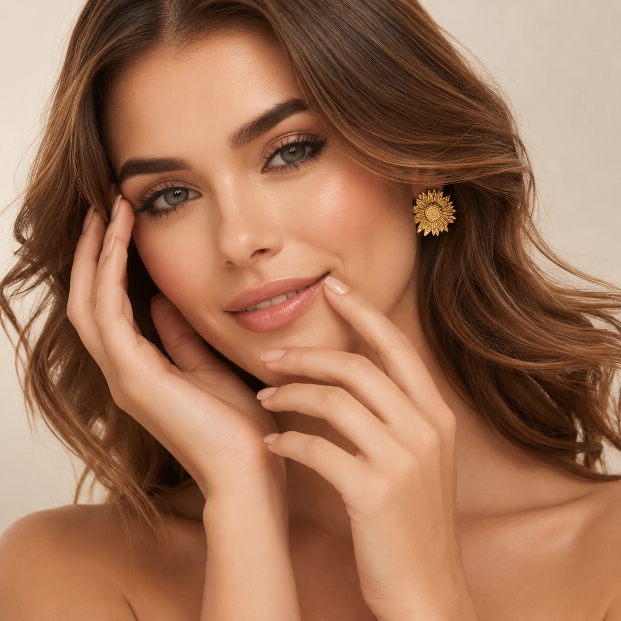 Lightweight earrings inspired by falling leaves