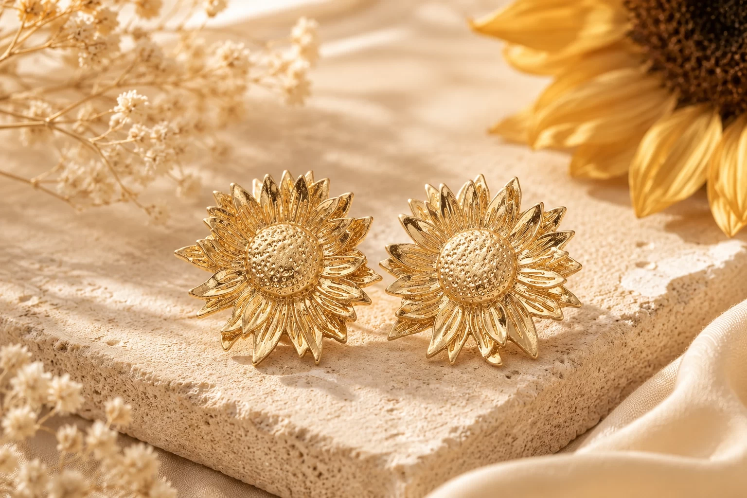 Sunflower Stud Earrings — Wear a Little Sunlight